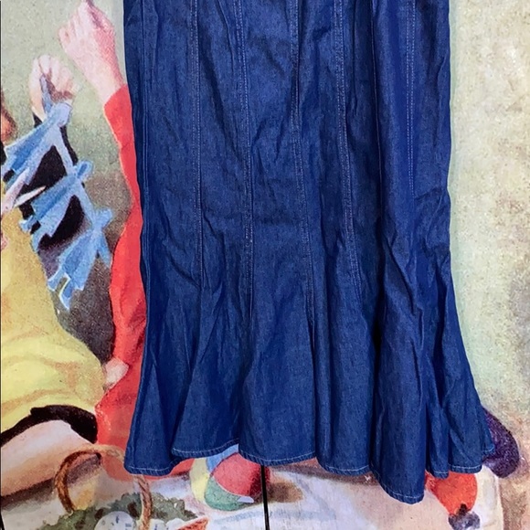 NWT denim jeannfishtail skirt w elastic waist - Picture 7 of 7